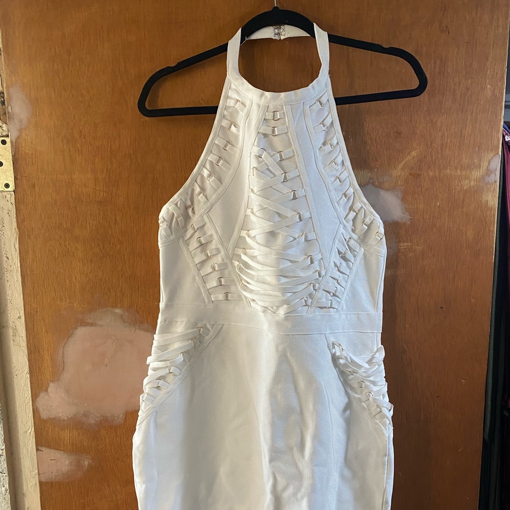 White Peggy Bandage Dress